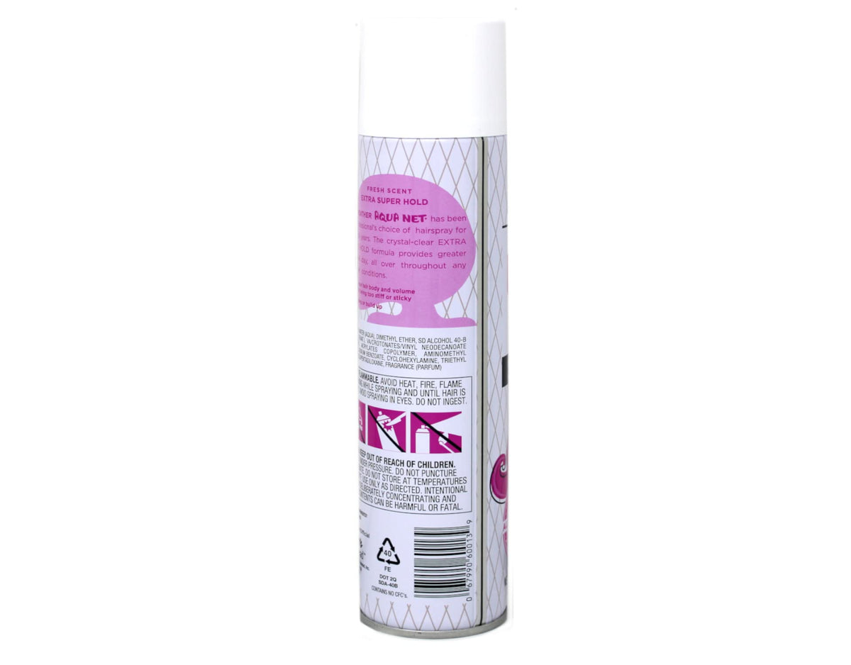 Aqua Net Fresh Scent bottle conveys light fragrance during use