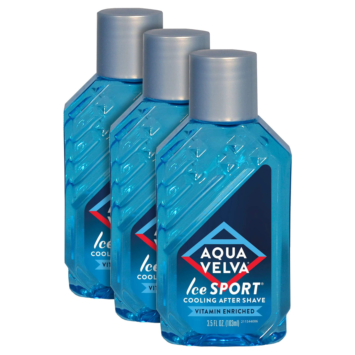 Aqua Velva Ice Sport cap and bottle ready for travel.