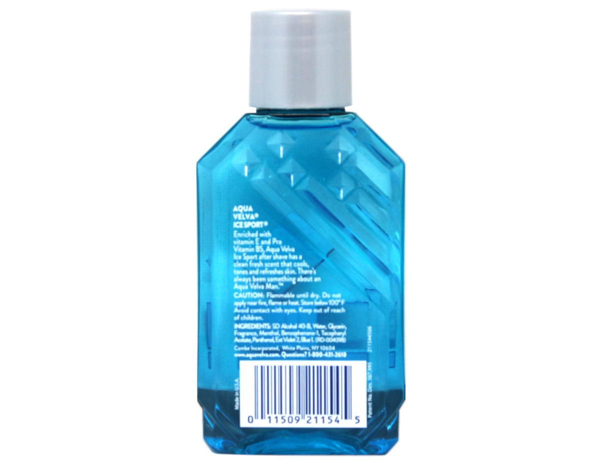 Aqua Velva Ice Sport on skin shows refreshed pores and calm feel