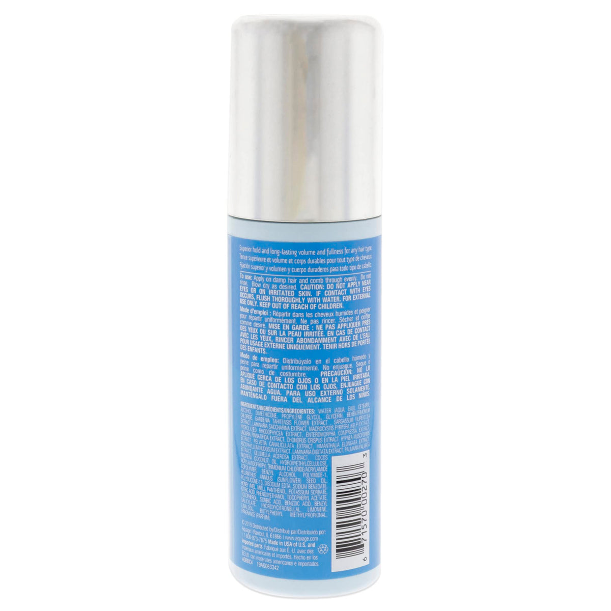 Applying Aquage Blow Dry Creme to damp hair using a brush to boost root lift and body