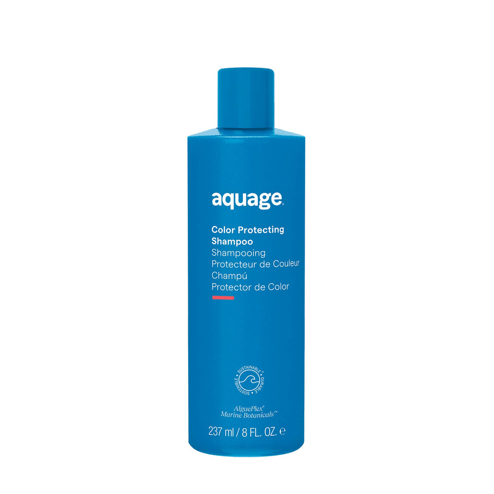Aquage Color Protecting Shampoo bottle front, highlighting color-safe cleansing and gentle care after color services.