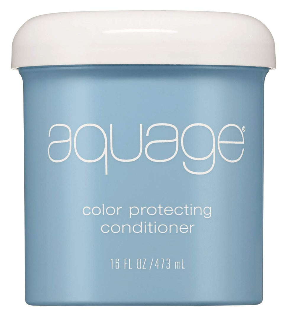 Aquage Color Protecting Conditioner bottle, showcasing color protection and detangling benefits.