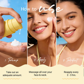 Aqualogica Glow+ Dewy Sunscreen packaging box shown for reference.