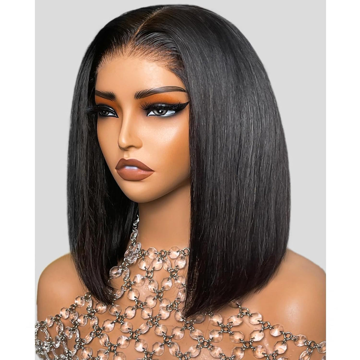 Arabella 12inch bob wig with Brazilian hair for smooth, natural movement.