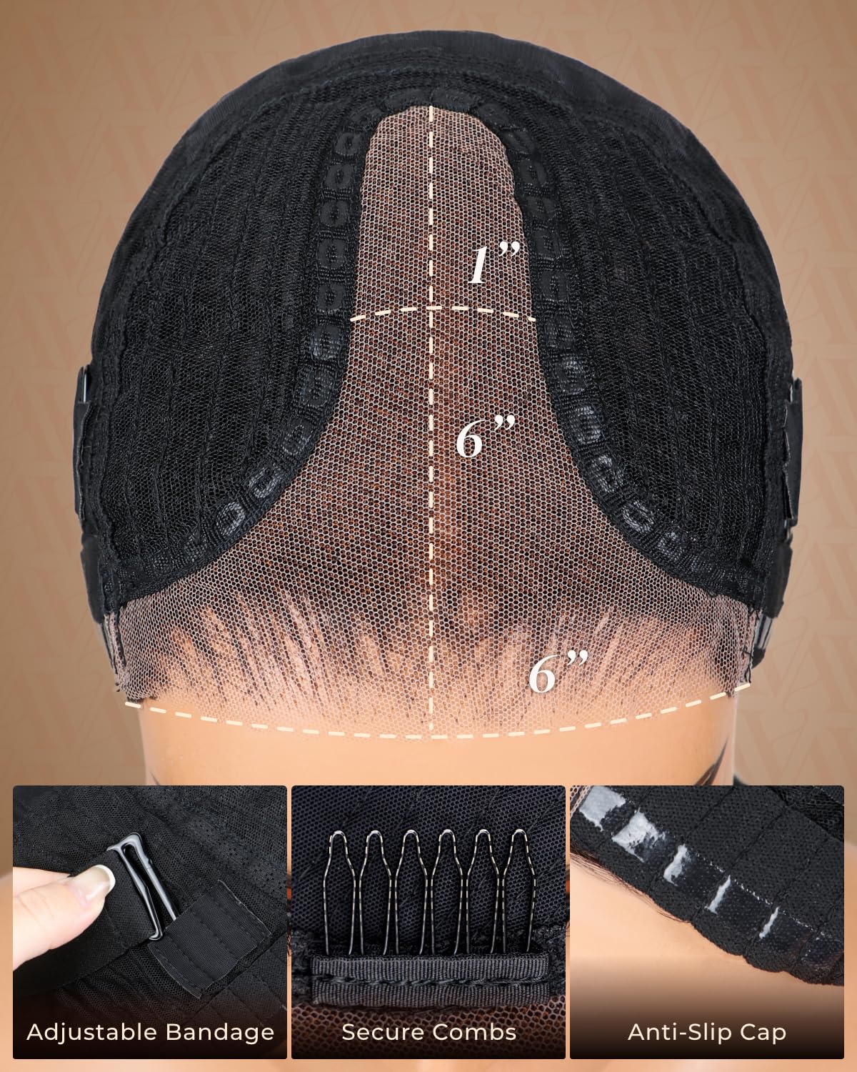 Arabella 210 density hand woven wig for fuller, natural volume.