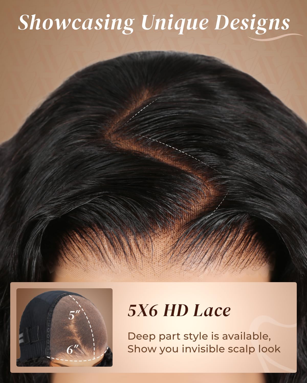 Arabella 5x6 glueless bob wig 210% density delivers a lush, voluminous silhouette.