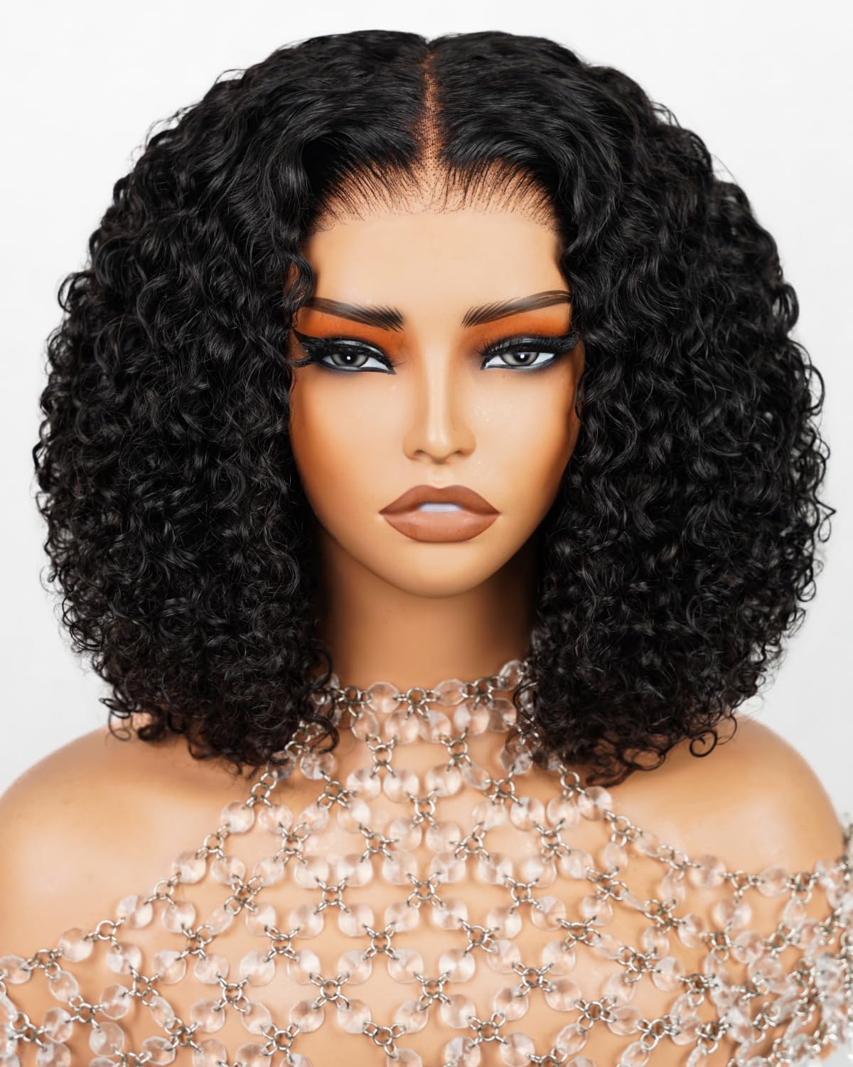 Arabella 5x6 glueless bob wig front view shows natural lace blend for daily wear.