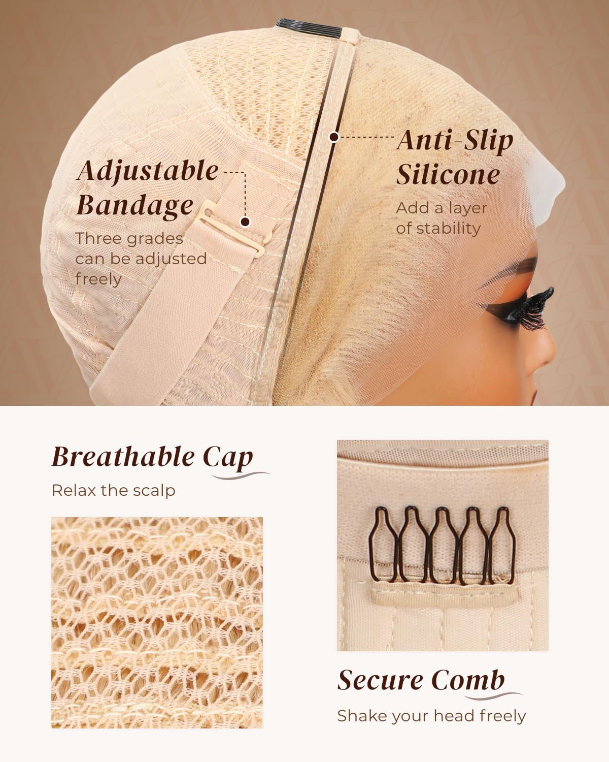 Arabella 613 lace front wig 13x4 lace enables versatile parting and styling