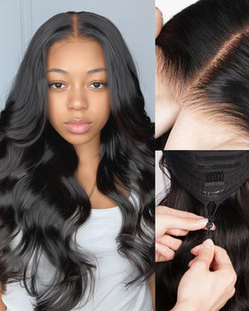 Arabella 6x5 HD lace glueless wig back view for secure, natural fit.