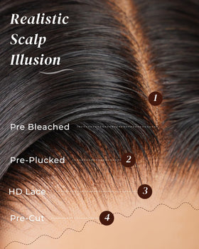 Arabella closure wig with human hair and breathable cap for comfort.
