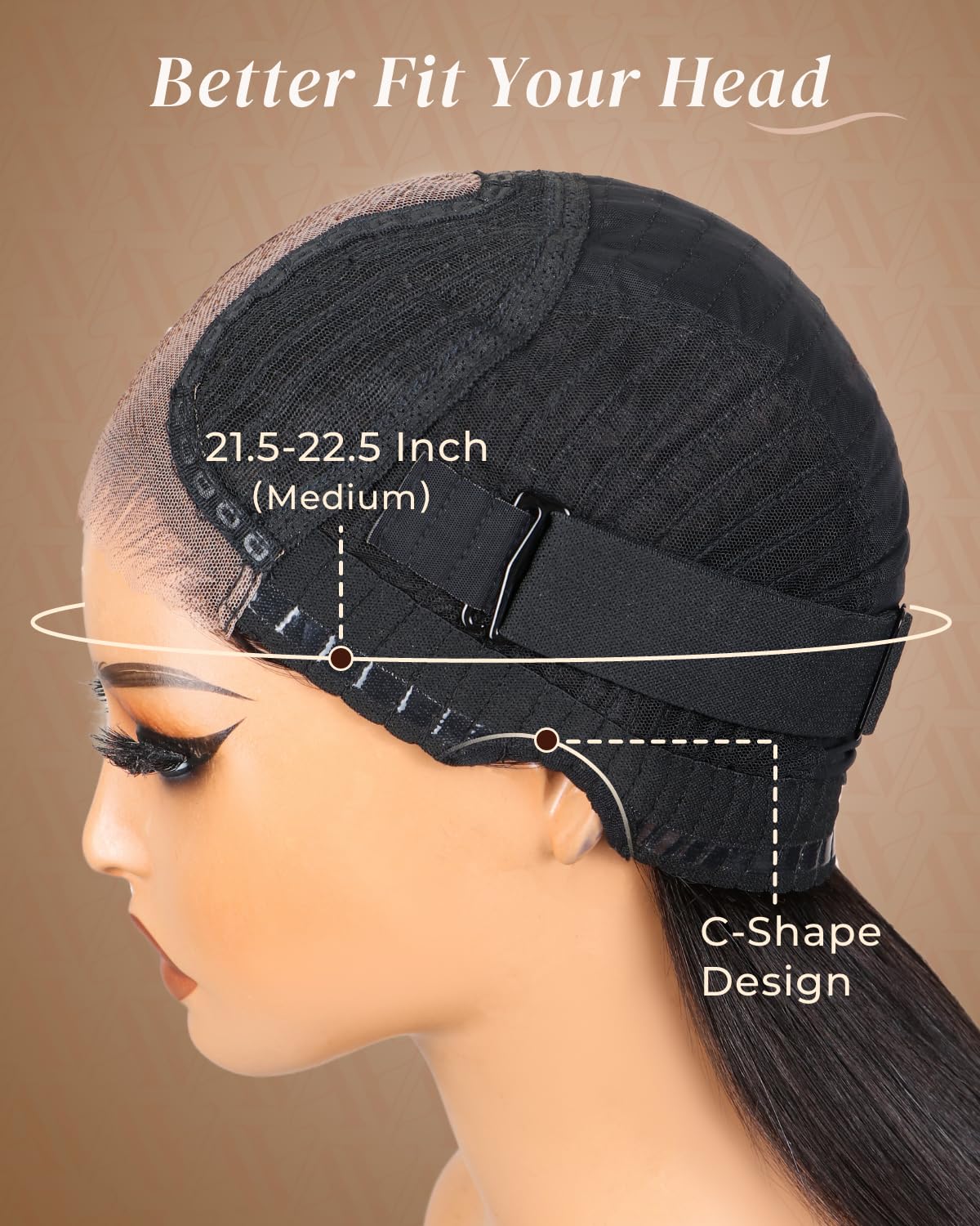 Arabella natural hairline pre plucked for seamless scalp blend.