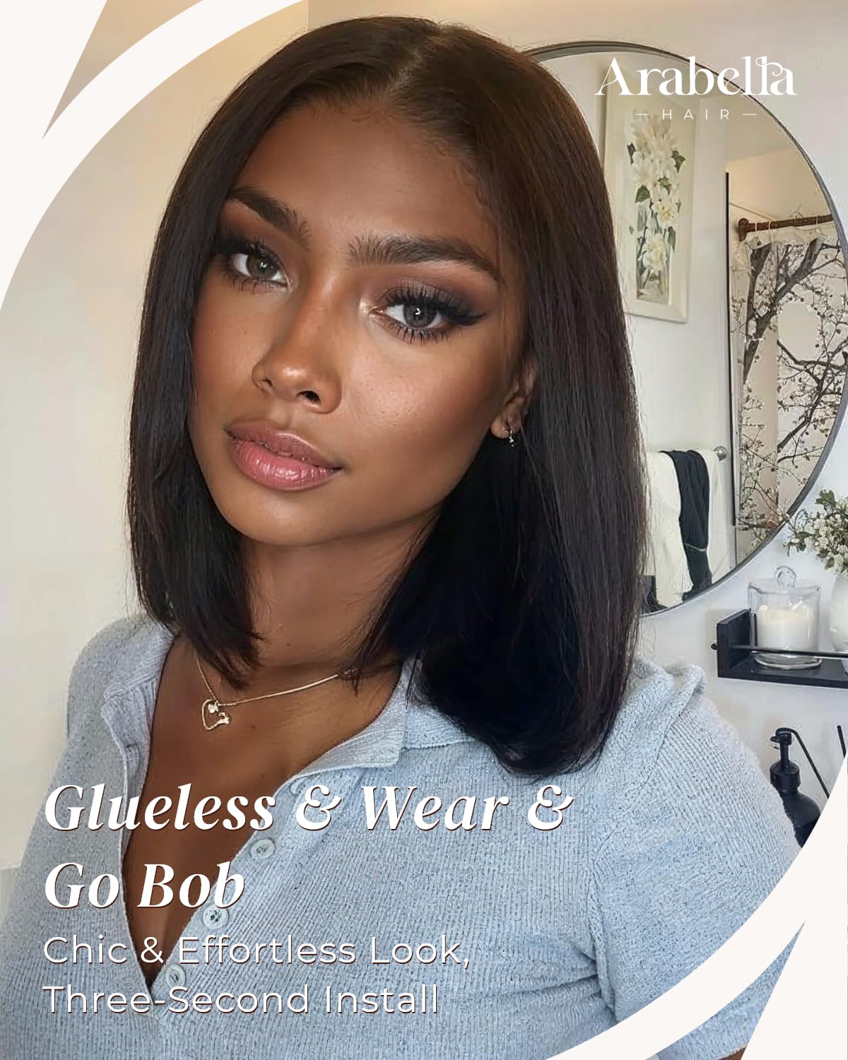 Arabella pre-cut 6x6 lace edge ready-to-wear wig.