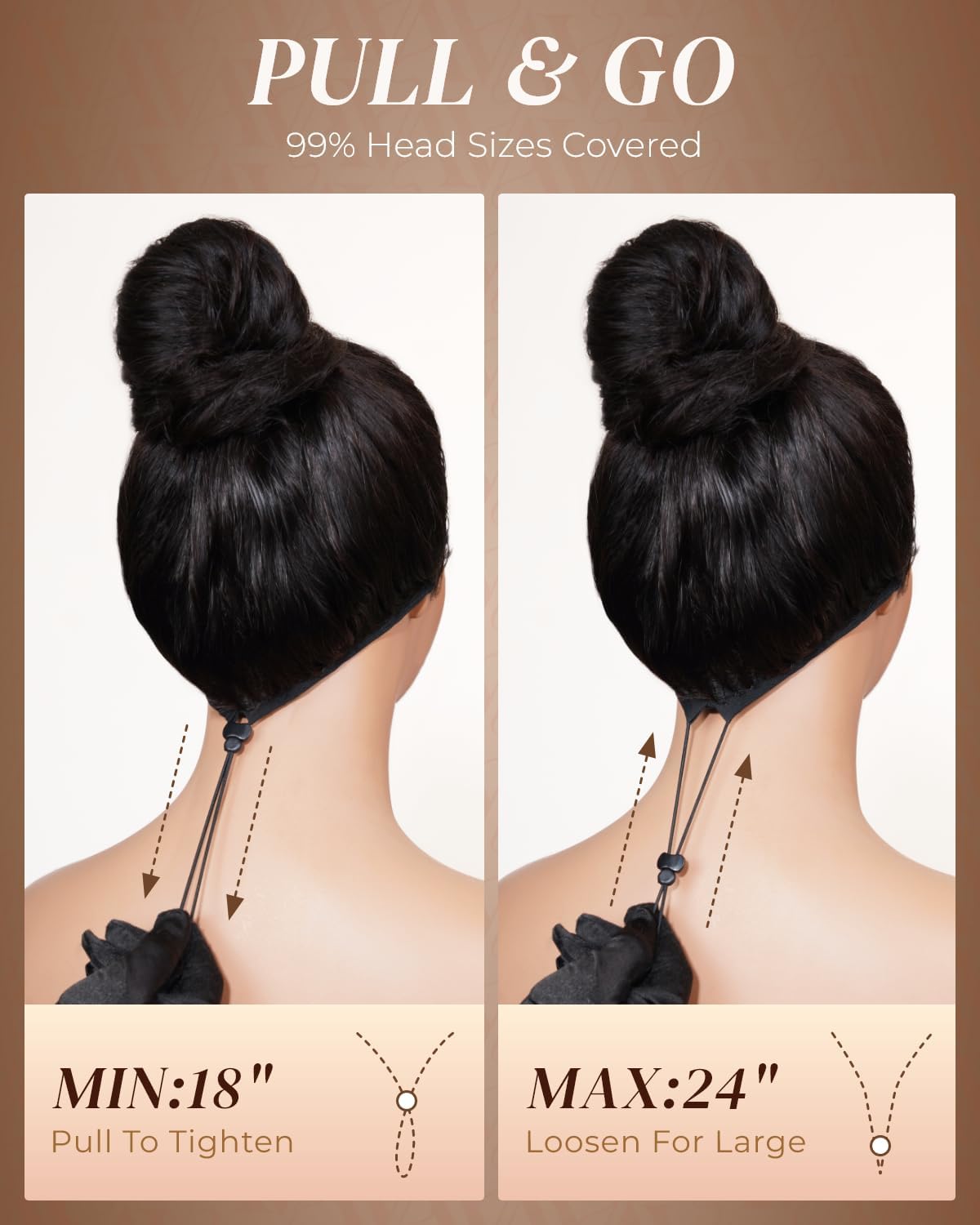 Arabella pre-plucked natural hairline for quick, ready-to-wear style.