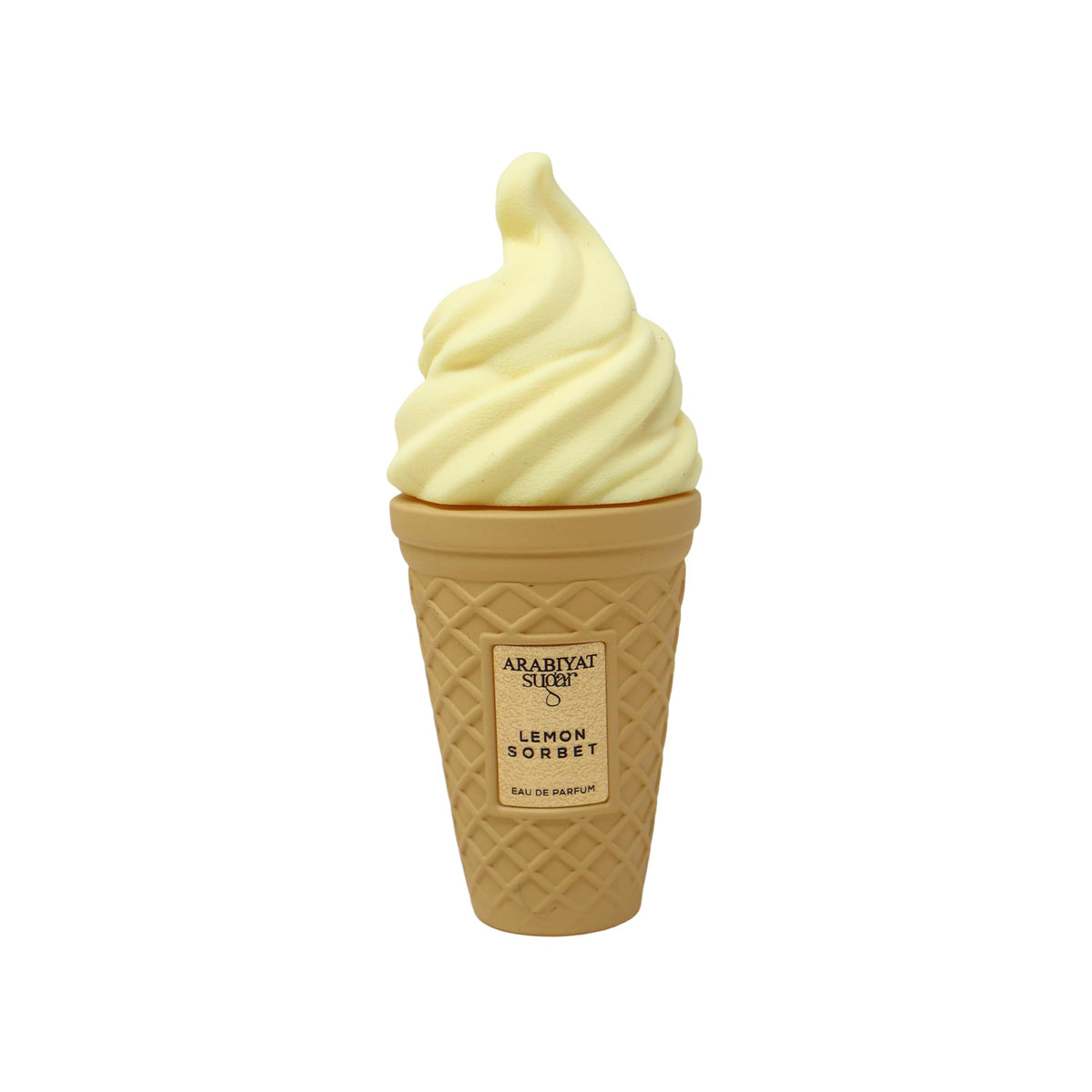 Close-up of the Arabiyat Sugar Lemon Sorbet cap highlights premium craftsmanship and warmth