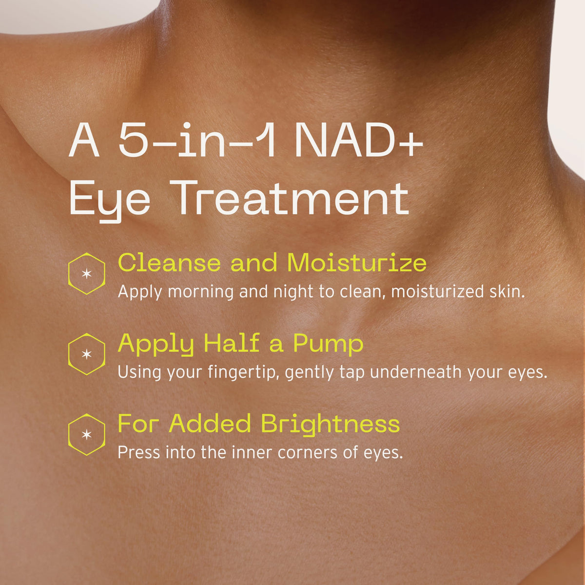 Studio shot conveying premium nighttime skincare routine with Aramore NAD+