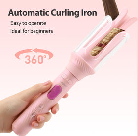 AraSyleon curling iron side view showing long barrel for faster curls