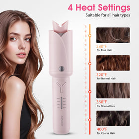 AraSyleon ionic hair care wand pink locks moisture for glossy curls