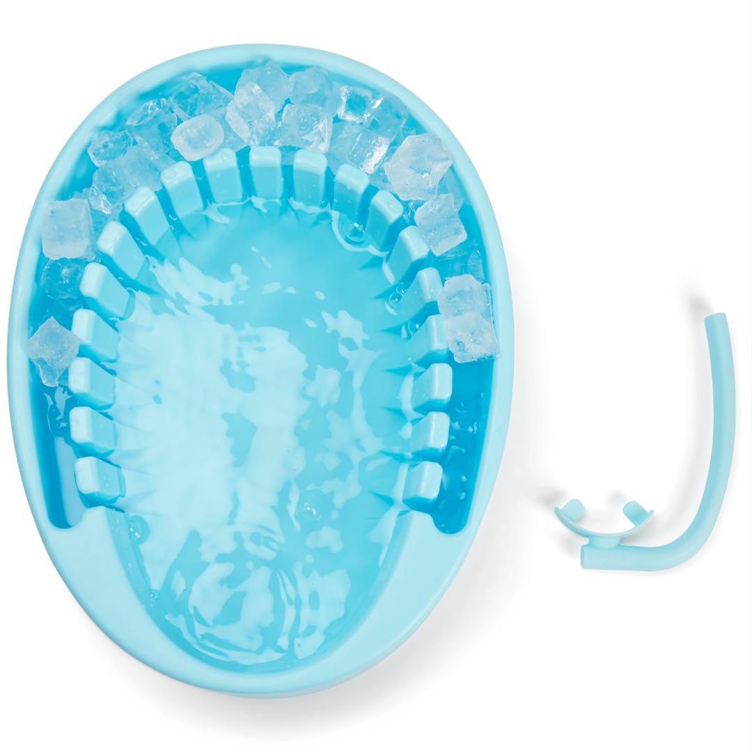 Arauris face bowl dual chamber keeps ice separate for irritation-free cooling.
