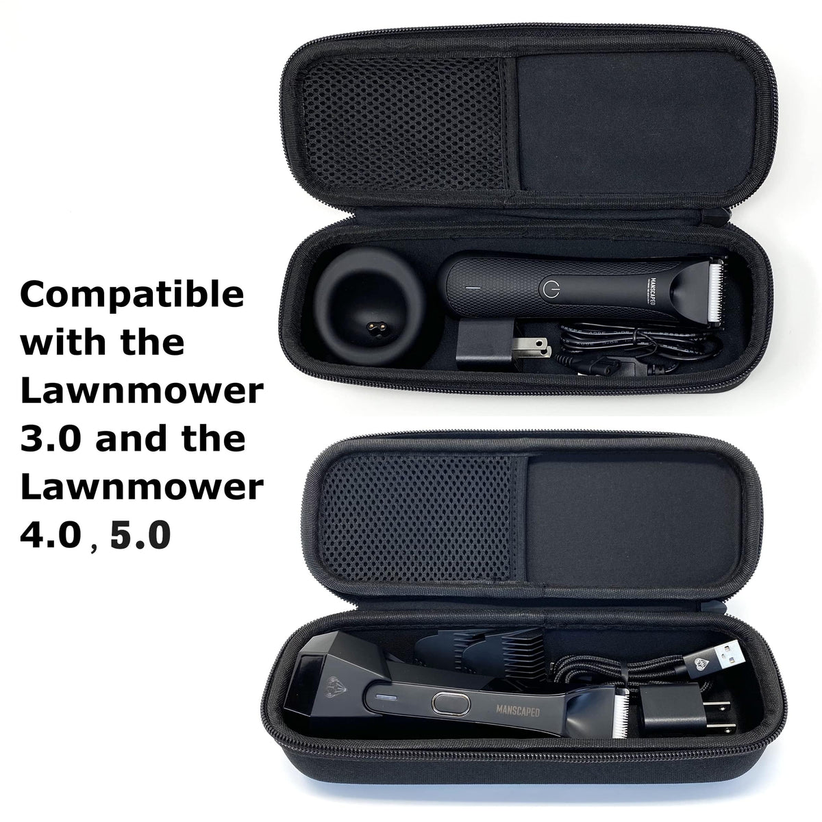 Arber hard case Manscaped 5-0 front view shows sturdy protection during travel.