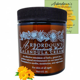 Arbordoun Calendula Cream amber jar for everyday skin soothing and gentle nourishment