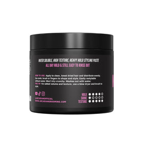 Arcadian Grooming Matte Paste ingredients highlight kaolin clay, aloe vera, and shea butter.