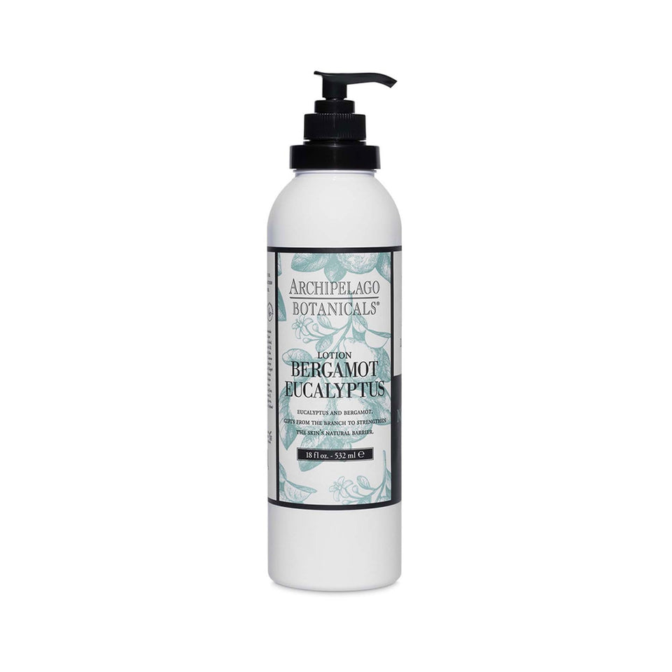 Archipelago Botanicals Bergamot Eucalyptus Lotion bottle for daily hydration