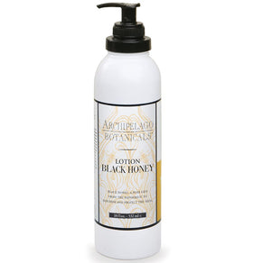 Archipelago Botanicals Black Honey Lotion bottle for natural skin hydration.