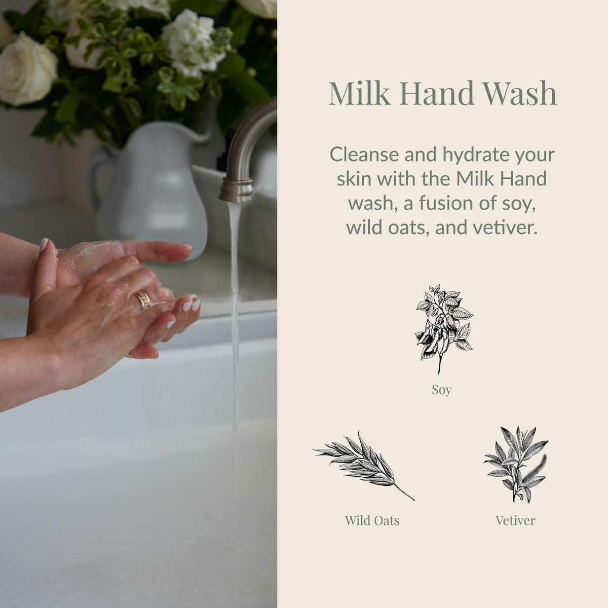 Archipelago Botanicals Hand Wash Milk pump-dispense shows moisturizing formula for soft hands