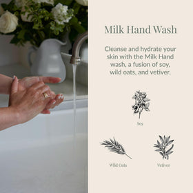 Archipelago Botanicals Hand Wash Milk pump-dispense shows moisturizing formula for soft hands