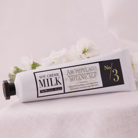 Archipelago Botanicals Soy Milk Hand Creme ingredients — dried milk solids nourish skin.