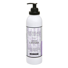 Archipelago Botanicals Lavender Lotion bottle with luxurious packaging and daily hydration.