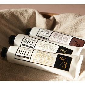 Archipelago Charcoal Rose Hand Crème with Jojoba Esters provides nourishment without heaviness.