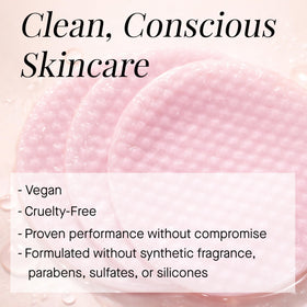 ARCONA Raspberry Clarifying Pads highlight 1% salicylic acid for clearer pores.