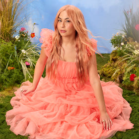 Arctic Fox Apricot Anarchy applied to hair for vivid result and shine