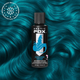 ARCTIC FOX Aquamarine pigment swirl highlights easy mixing for unique blue shades at home.