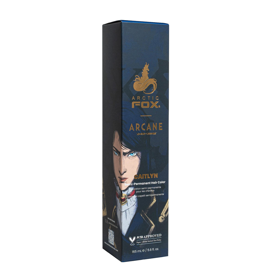 Arctic Fox Arcane navy dye bottle close-up for vivid, long-lasting color inspiration