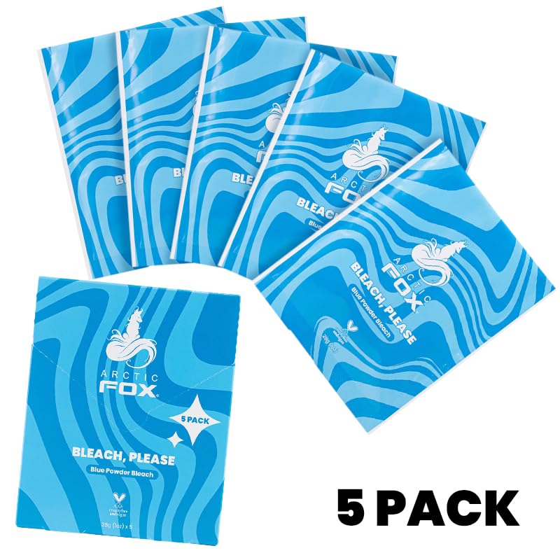 ARCTIC FOX Blue Powder sachets pack enables convenient, multi-use bleaching options.