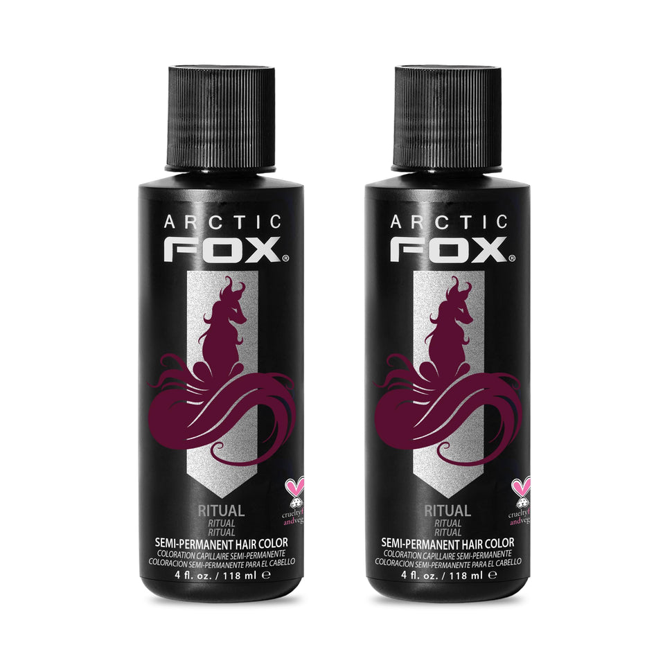 ARCTIC FOX burgundy semi-permanent dye bottle for vibrant color.