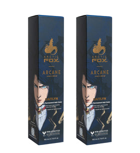 Arctic Fox Caitlyn deep navy blue dye bottle for vibrant semi-permanent color.