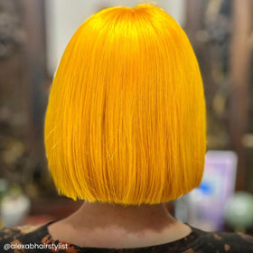 ARCTIC FOX Cosmic Sunshine on lightened hair shows true yellow result