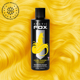ARCTIC FOX Cosmic Sunshine swatches preview true bright yellow shade