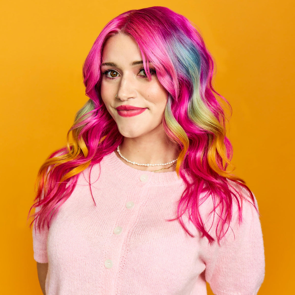 Arctic Fox dye applied to hair delivering conditioning and color