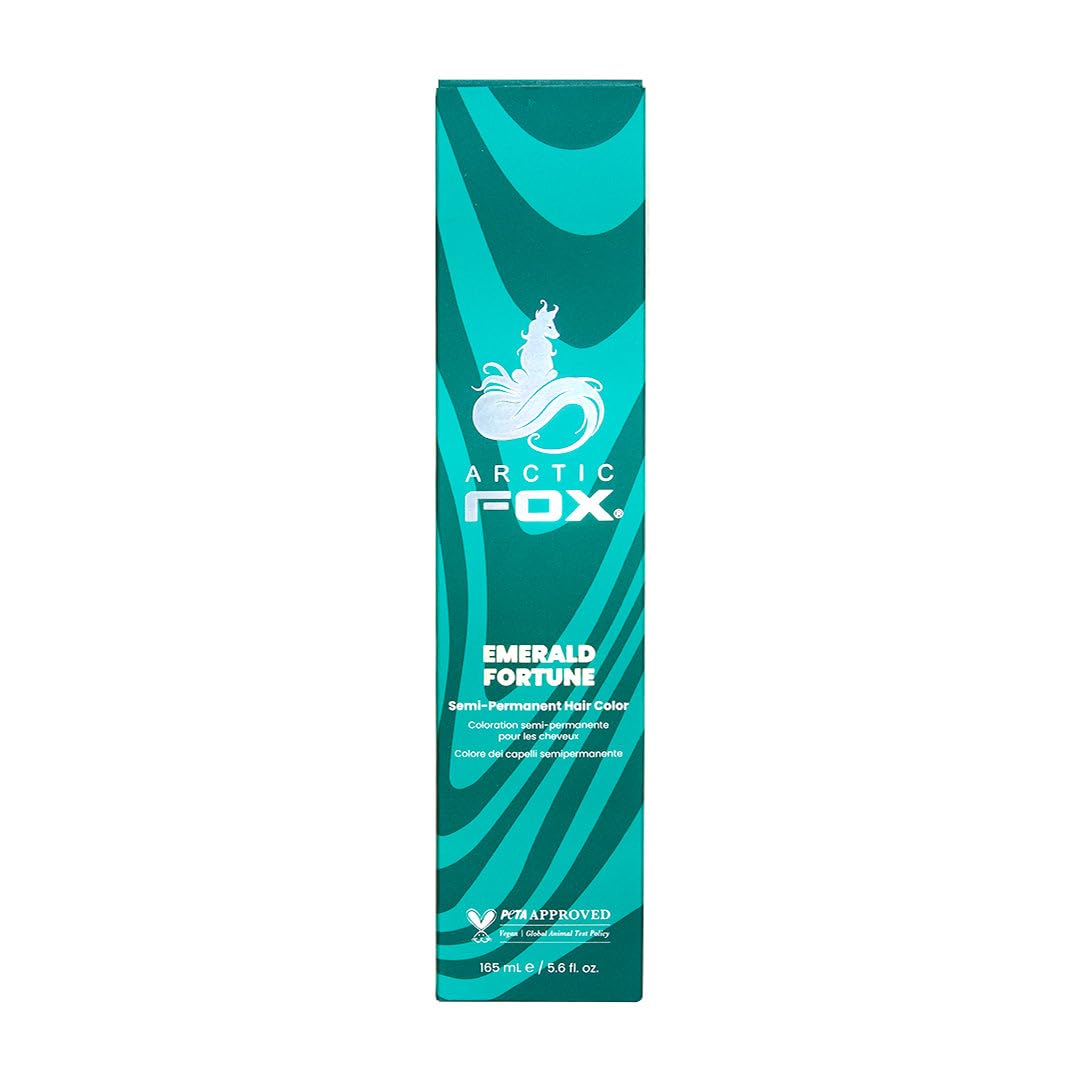 ARCTIC FOX Emerald Fortune teal bottle showcasing vibrant at‑home color option