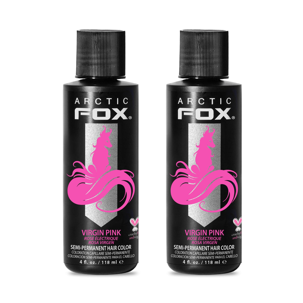 Arctic Fox hot pink dye bottle showing bold color option for vibrant results