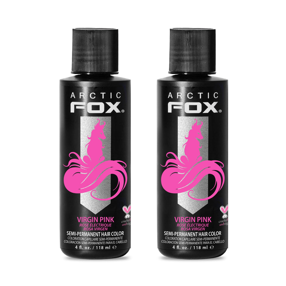 Arctic Fox hot pink dye bottle showing bold color option for vibrant results