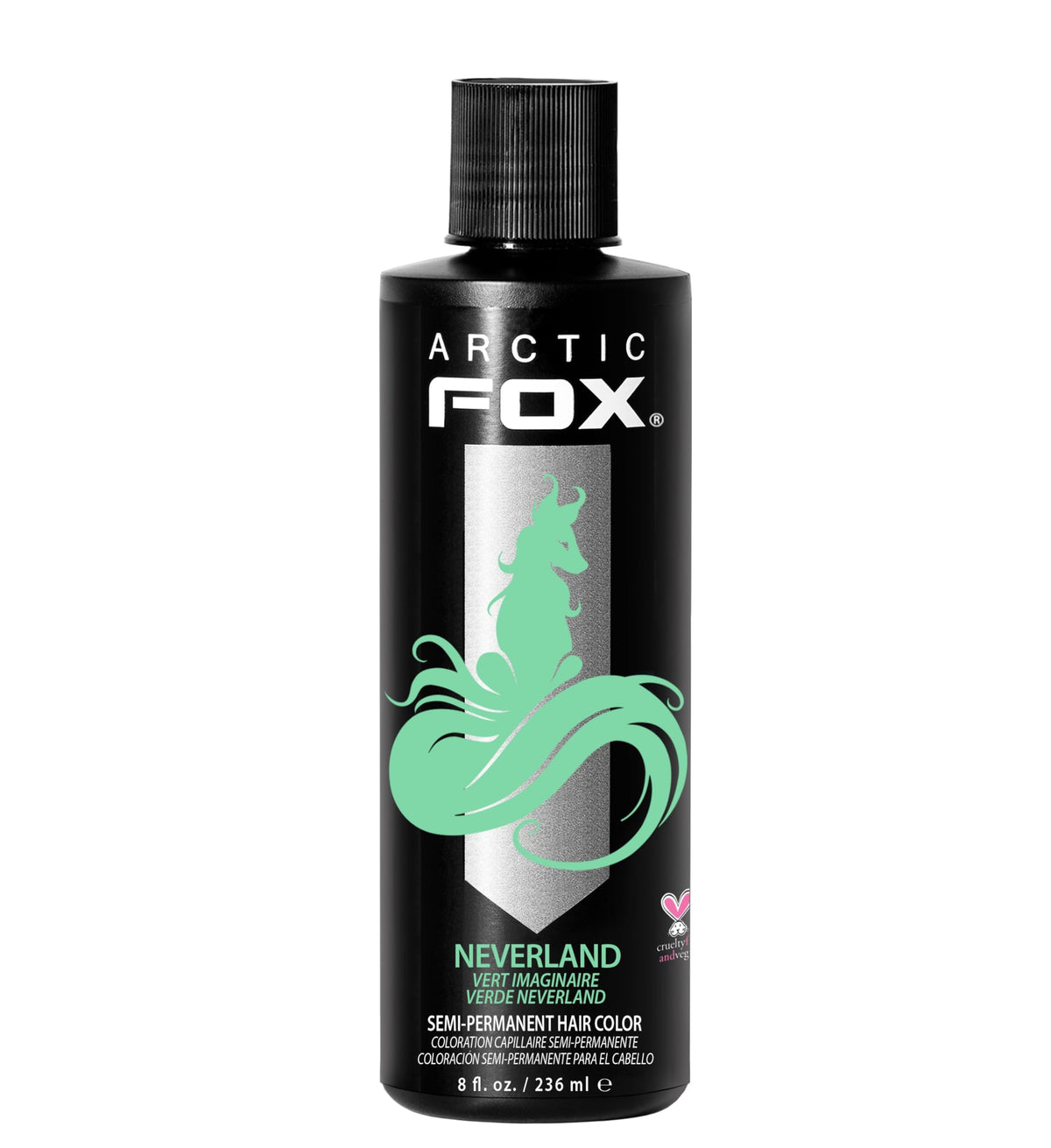 ARCTIC FOX Neverland pastel mint dye bottle for vibrant color on light hair.