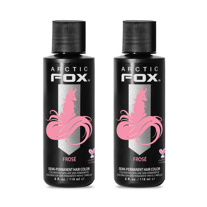 ARCTIC FOX pastel pink dye bottle for vibrant color and conditioning in one step.