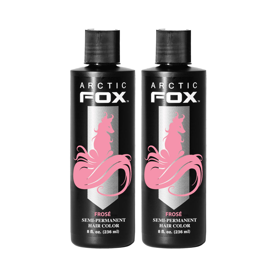 Arctic Fox Pastel Pink Frosé bottle showing vibrant color on platinum hair