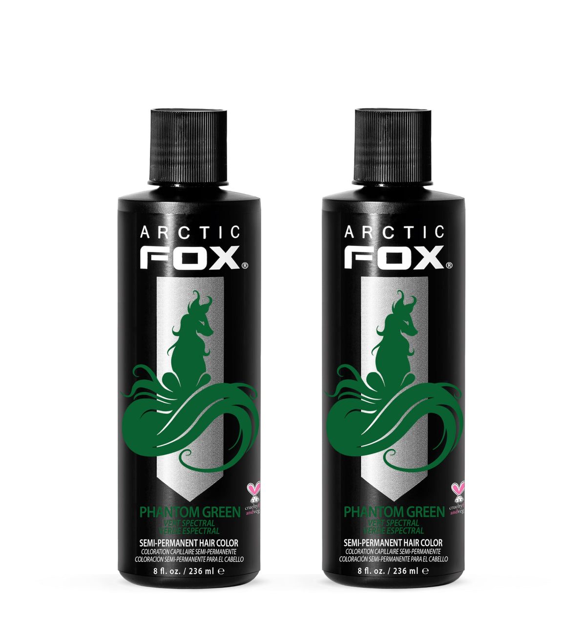 Arctic Fox Phantom Green dye bottle for vibrant conditioning color