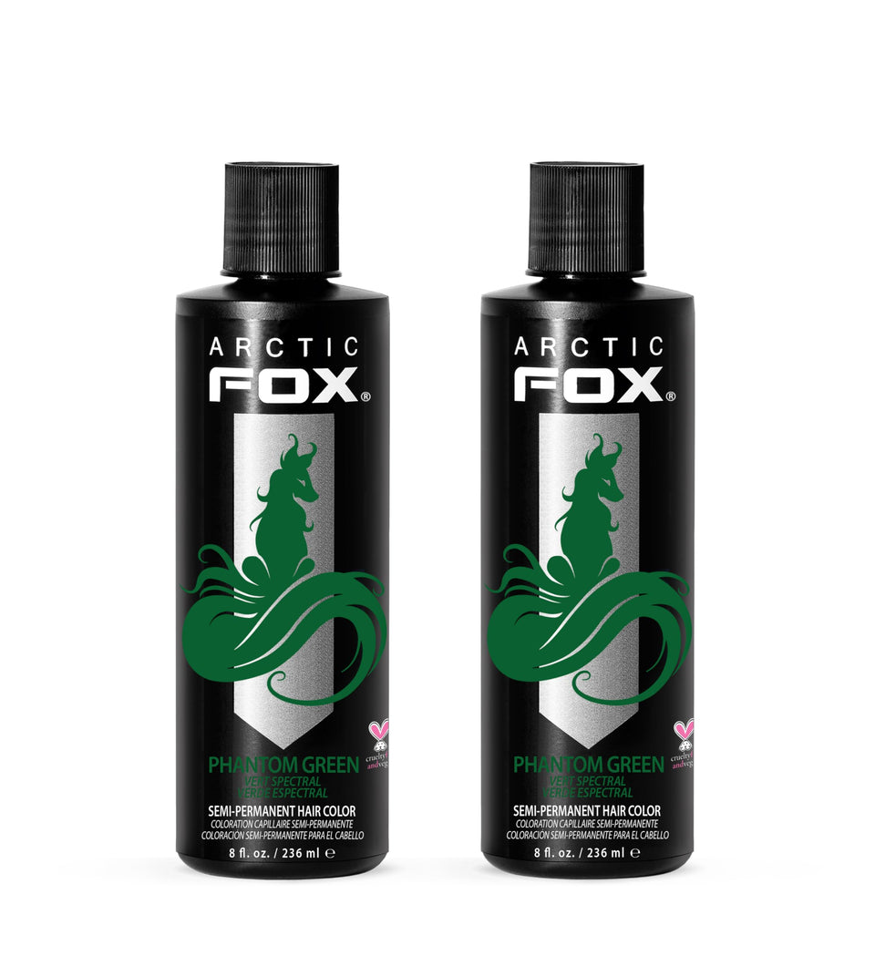 Arctic Fox Phantom Green dye bottle for vibrant conditioning color